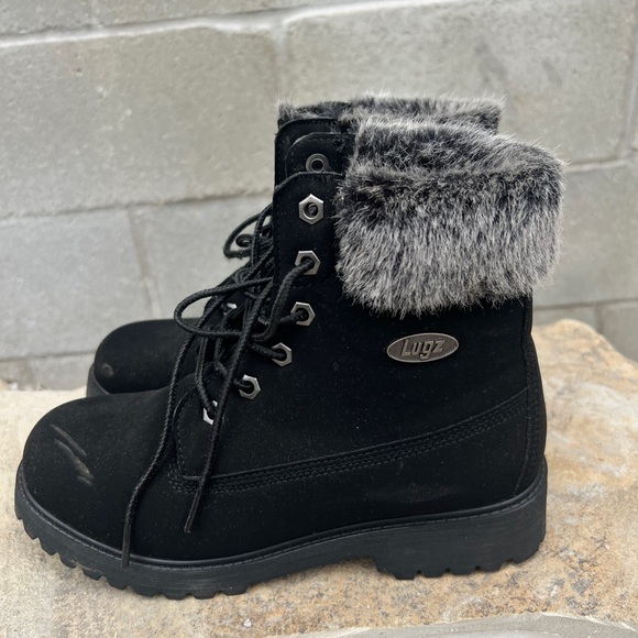 Lugz black fur trimmed boots size 6.5 - Picture 4 of 4